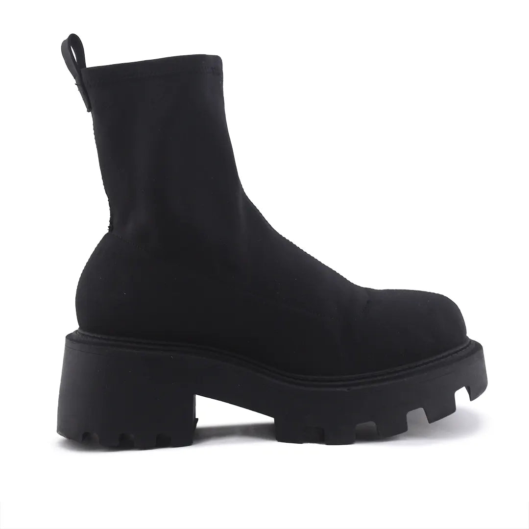 Zara Zipper Textile Ankle Boot