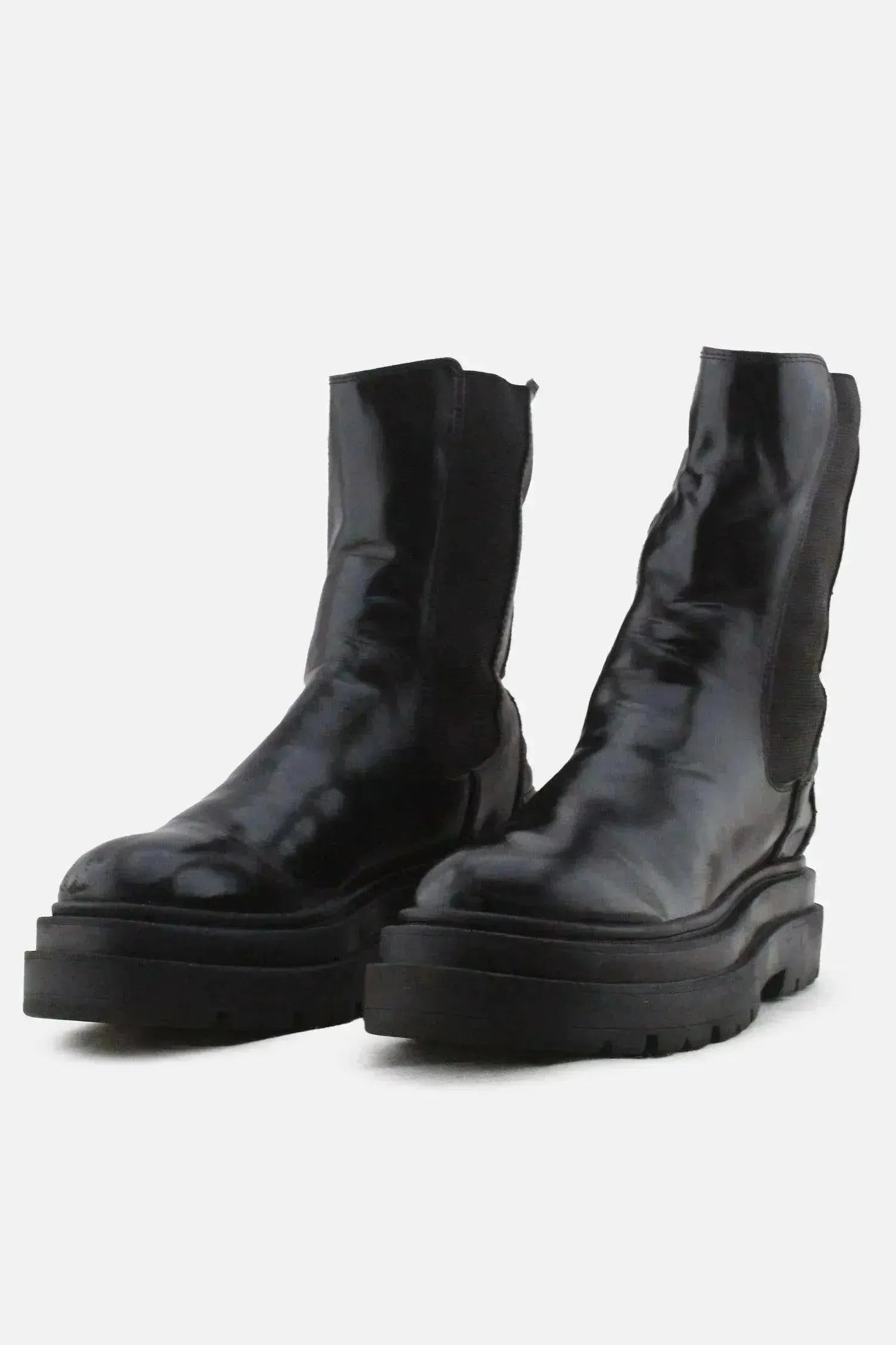 Pull & Bear Stretchable Ankle Boots | 100% Authentic Leather - sundaybazar