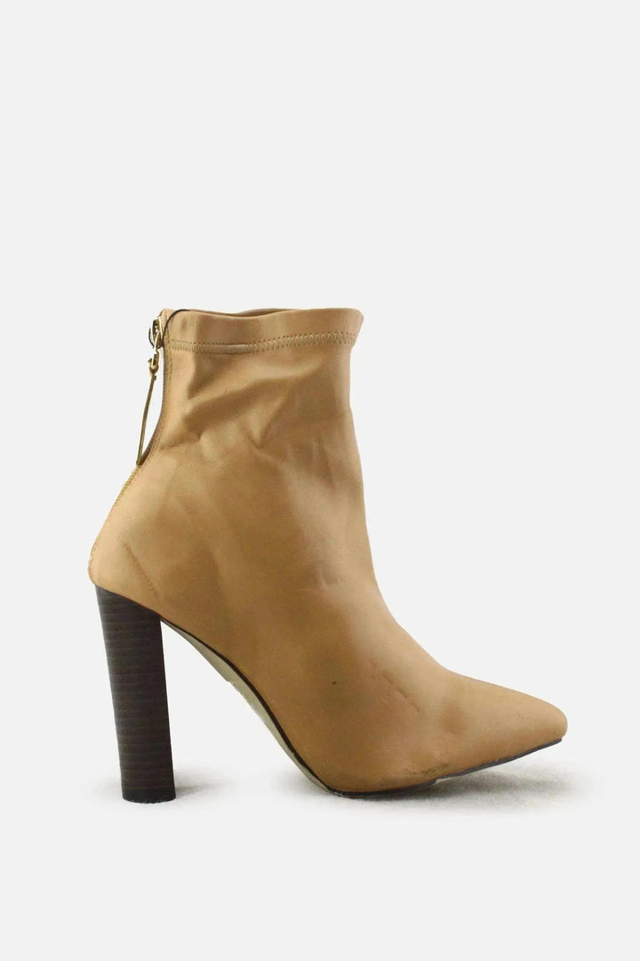 European Brand Zipper Block Ankle Boots |100% Authentic Leather - sundaybazar