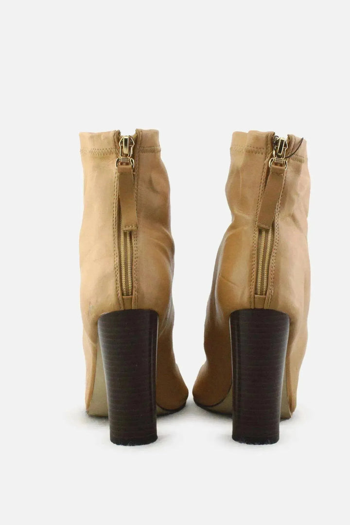 European Brand Zipper Block Ankle Boots |100% Authentic Leather - sundaybazar