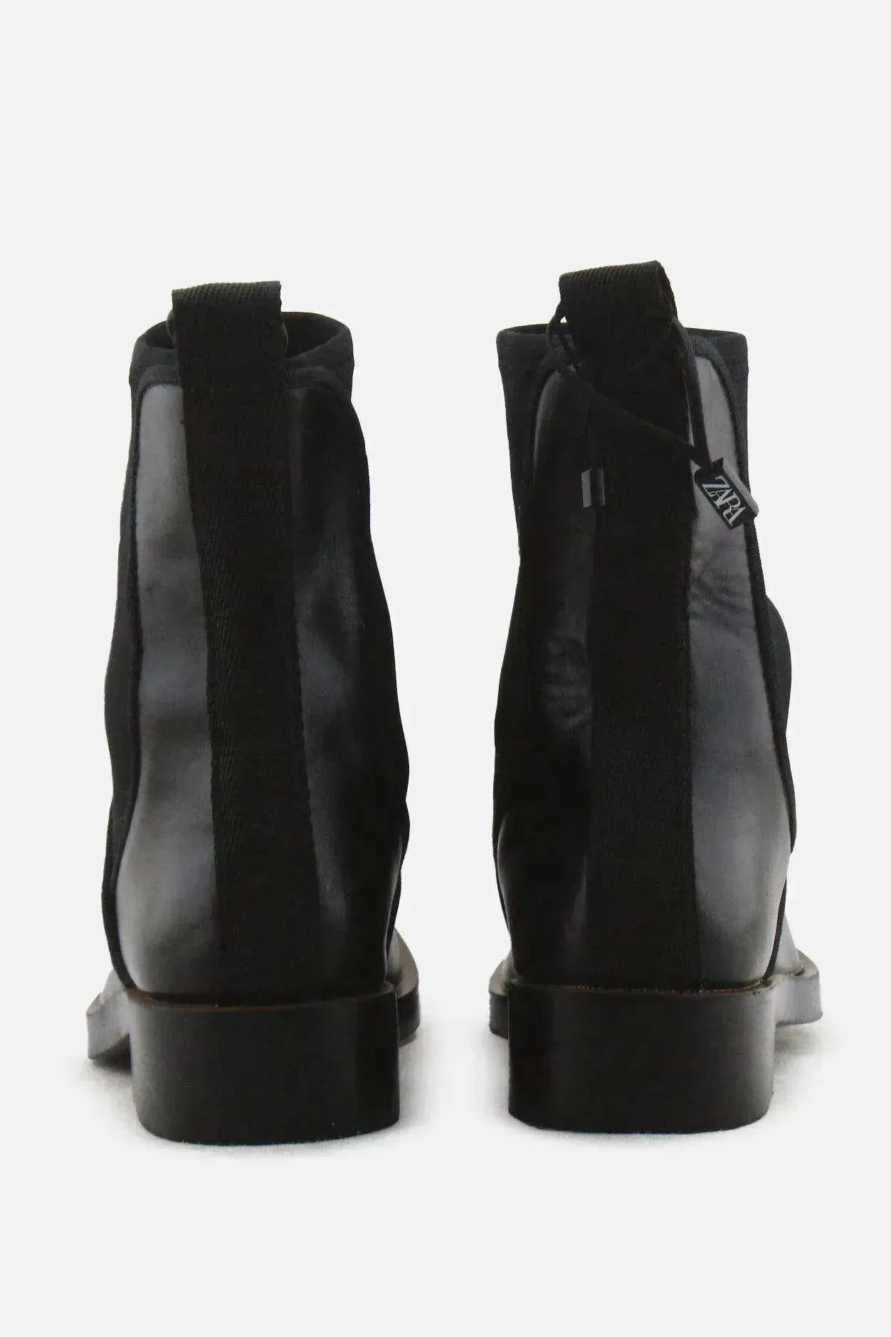 Zara Stretchable Chelsea Ankle Boots | 100% Authentic Leather - sundaybazar