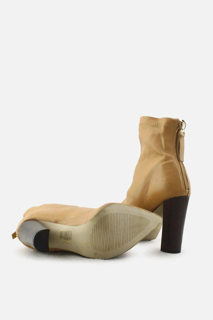 European Brand Zipper Block Ankle Boots |100% Authentic Leather - sundaybazar