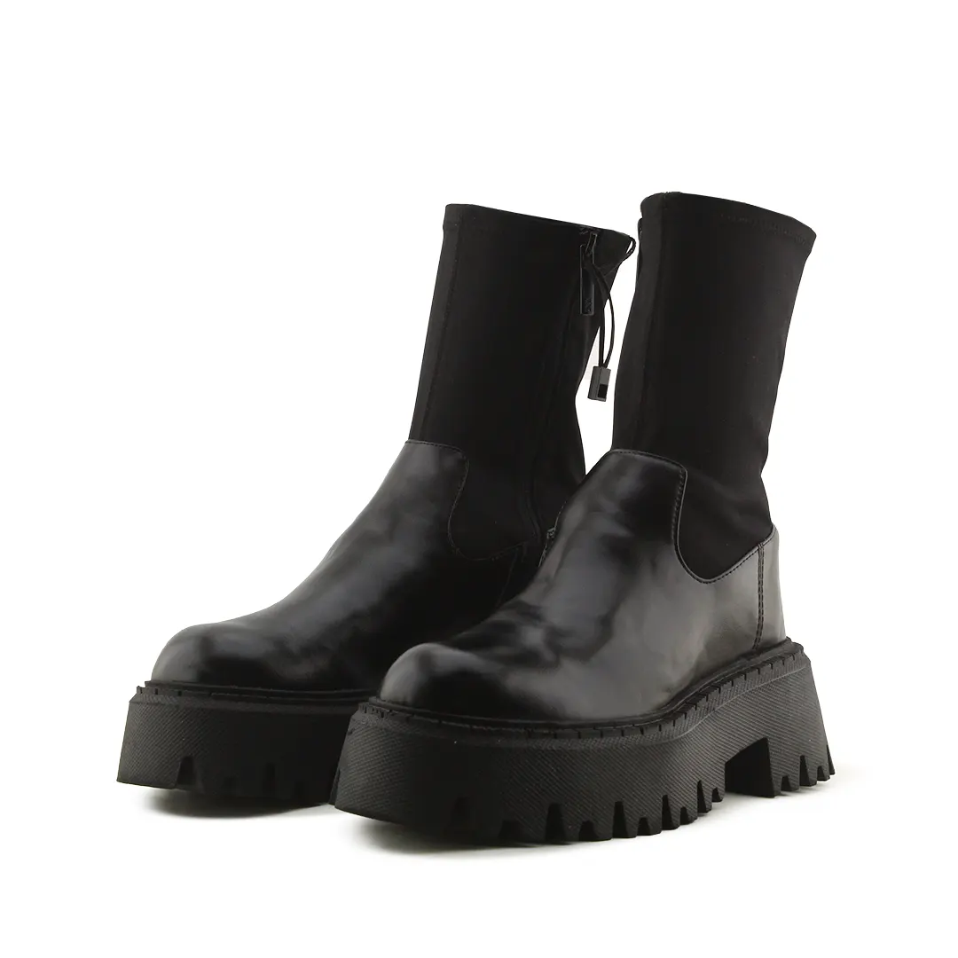 Zara Zipper Stretchable Ankle Boots | 100% Authentic Leather