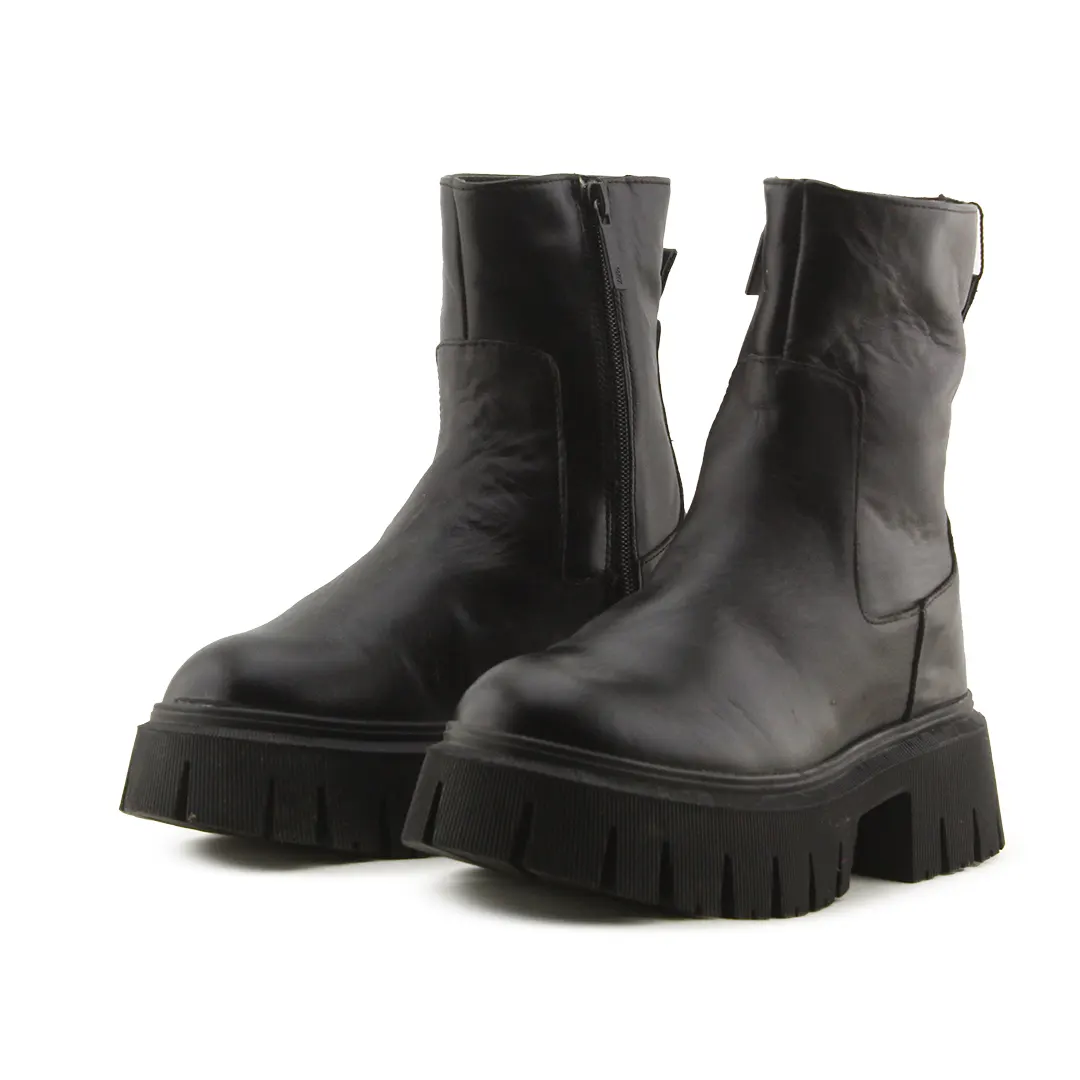 Zara Zipper Ankle Boots | 100% Authentic Leather