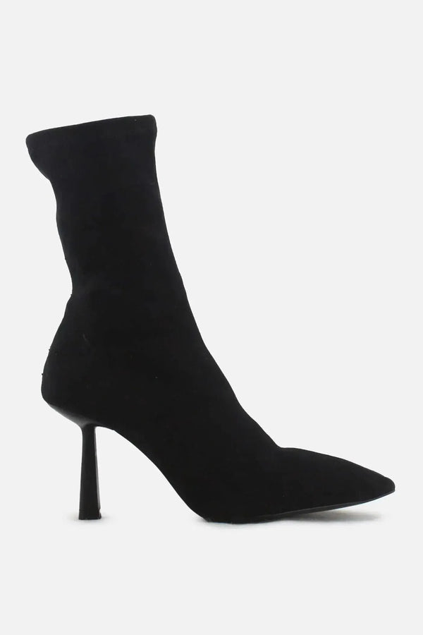 Zara Zipper Stilettos Heels Sock Boots | Suede