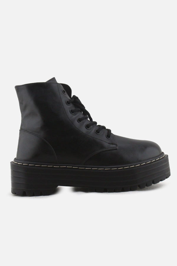 Pull & Bear Zipper Laces Combat Boots | 100% Authentic Leather