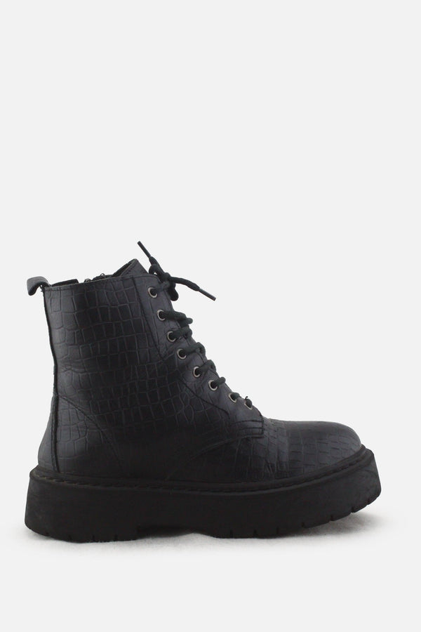 European Brand Zipper Laces Combat Ankle Boots |100% Authentic Leather