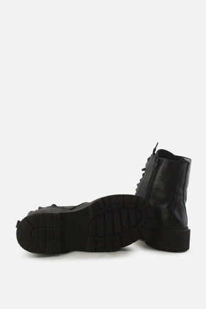 European Brand Zipper Laces Combat Ankle Boots |100% Authentic Leather - sundaybazar