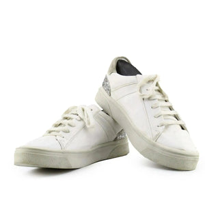 Zara Vegan Leather Glitter Sparkle Sneakers - sundaybazar