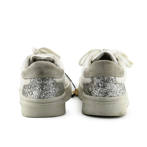 Zara Vegan Leather Glitter Sparkle Sneakers - sundaybazar