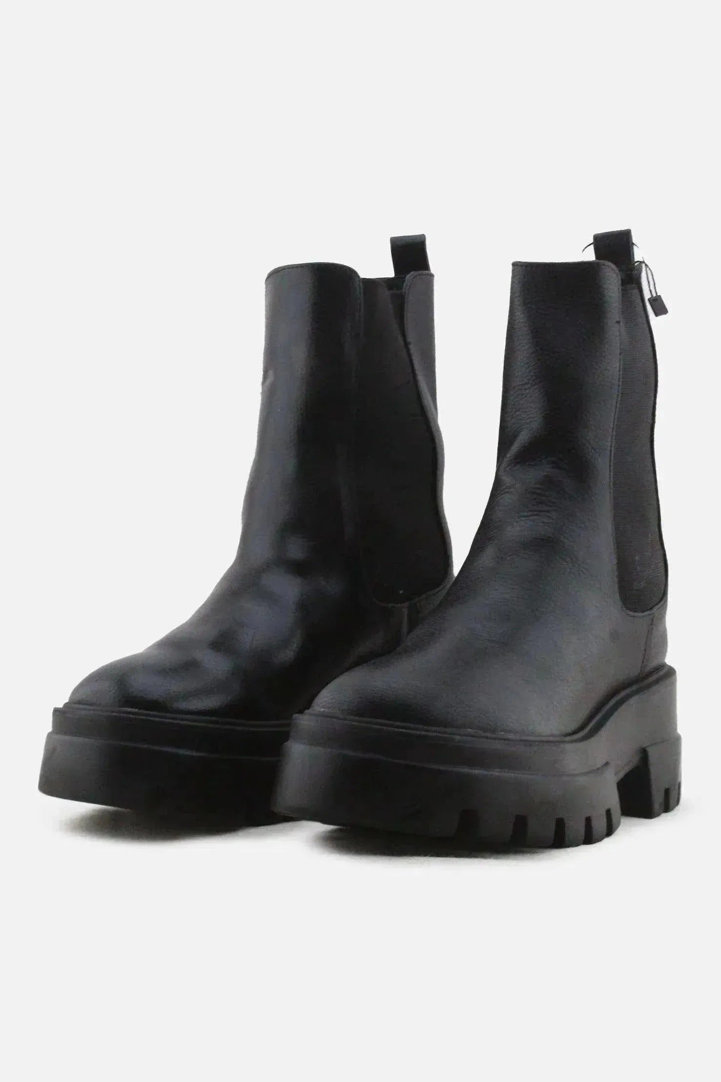 Pull & Bear Stretchable Ankle Boots | 100% Authentic Leather - sundaybazar