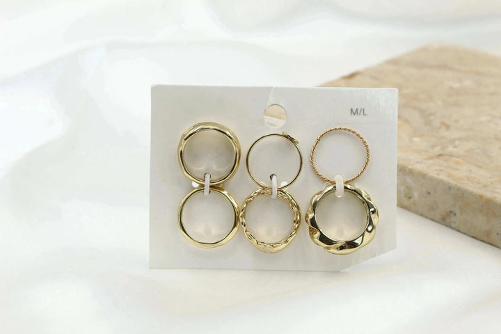 H & M Stainless Rings 7 Pieces - sundaybazar