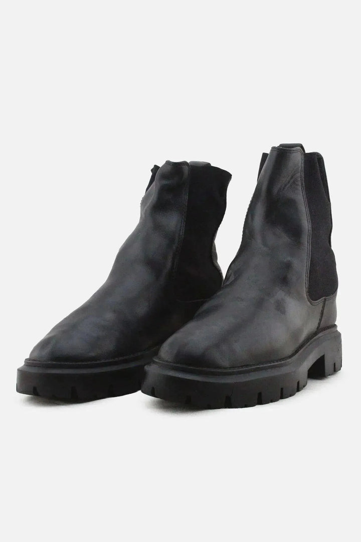 Massimo Dutti Stretchable Ankle Boots | 100% Authentic Leather - sundaybazar