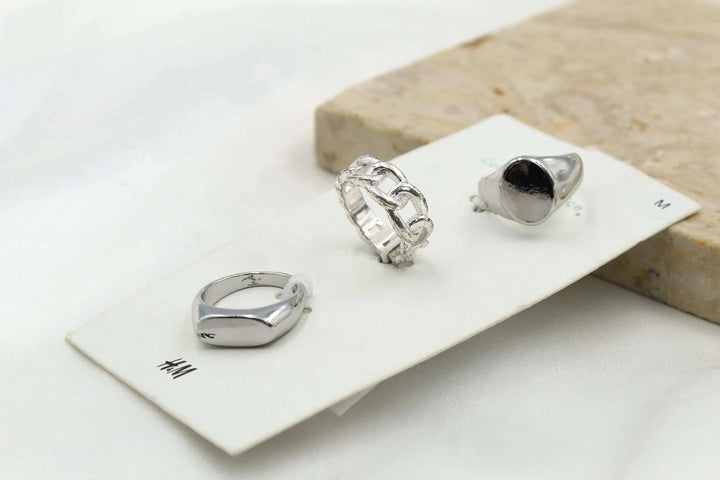 H & M Stainless Rings 3 Pieces - sundaybazar