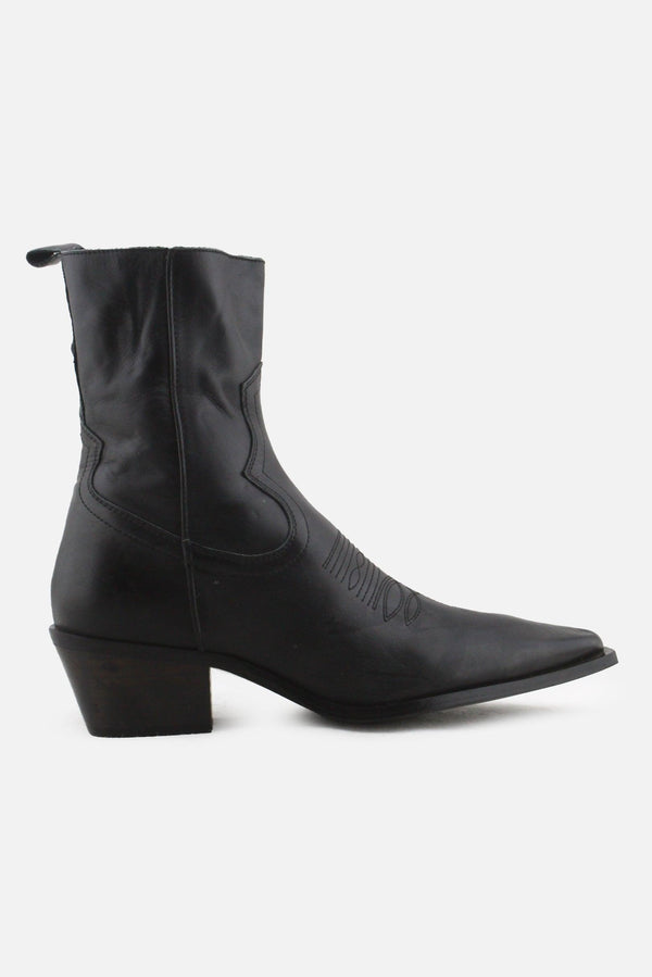 Zara Zipper Block Heels Ankle Boots | 100% Authentic Leather