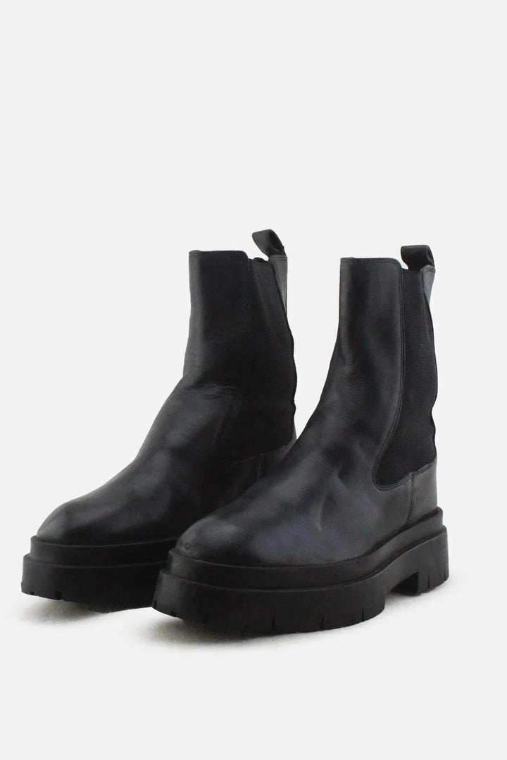 Zara Stretchable Chelsea Ankle Boots |100% Authentic Leather - sundaybazar