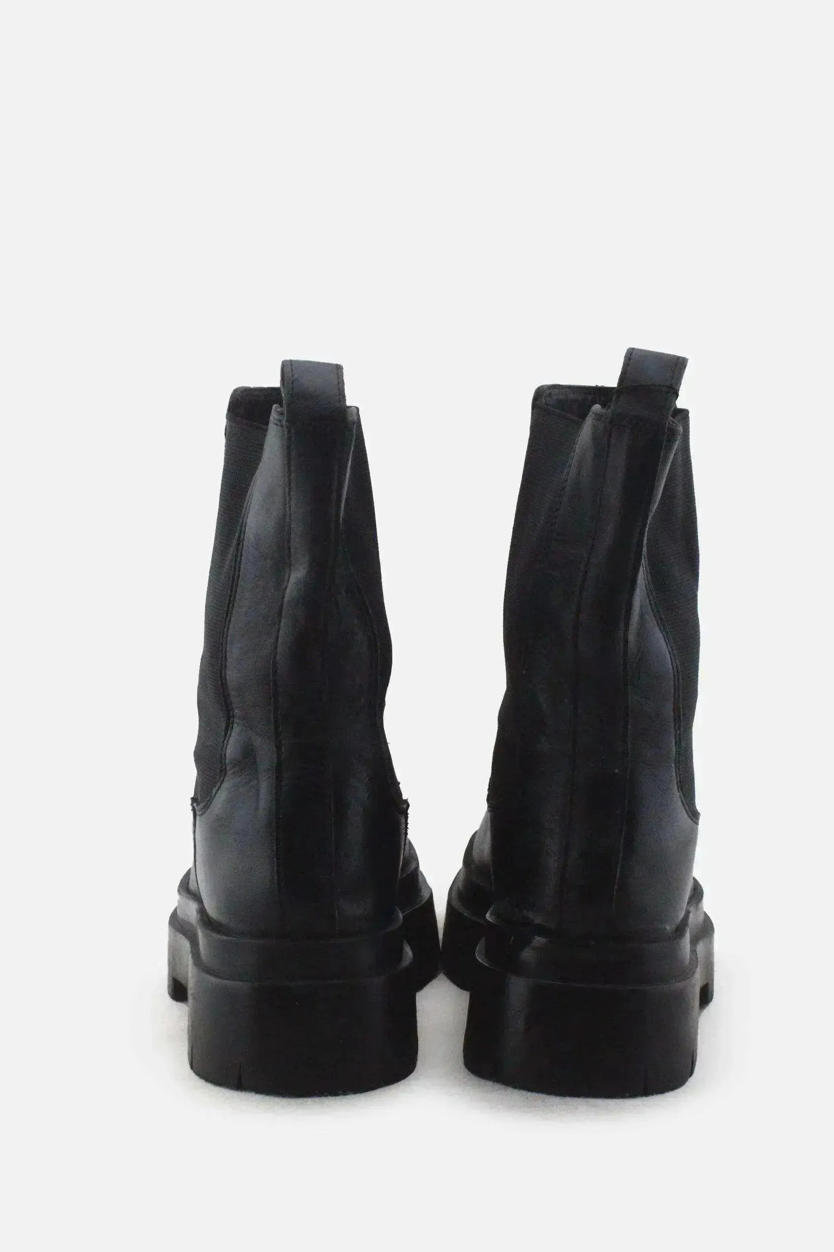 Zara Stretchable Chelsea Ankle Boots |100% Authentic Leather - sundaybazar