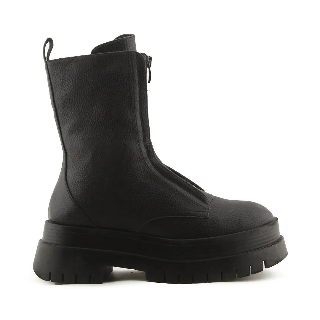 Bershka Zipper Ankle Boots | 100% Authentic Leather
