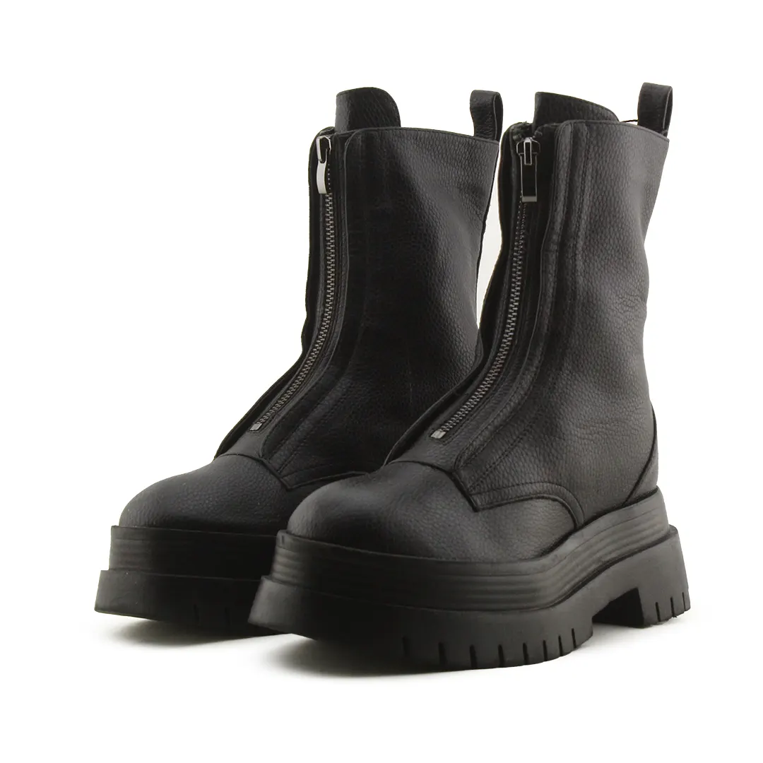 Bershka Zipper Ankle Boots | 100% Authentic Leather