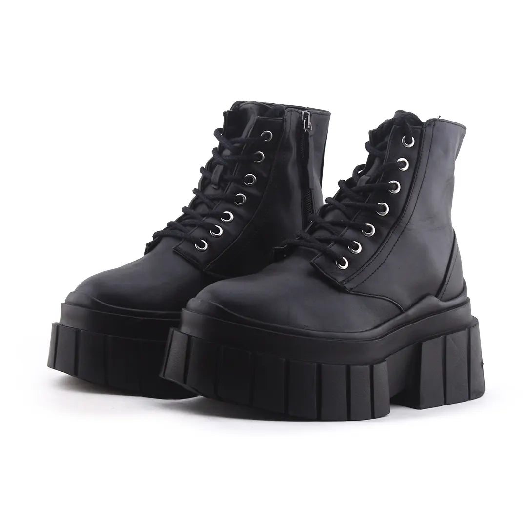 Bershka Zipper Ankle Boot | 100% Authentic Leather