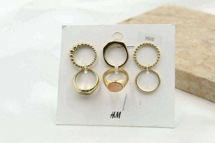 H & M Stainless Rings 6 Pieces - sundaybazar