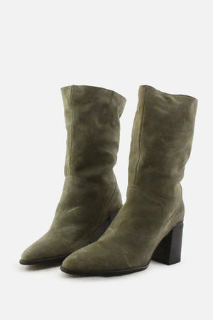 Zara Block Ankle Boots | Suede - sundaybazar