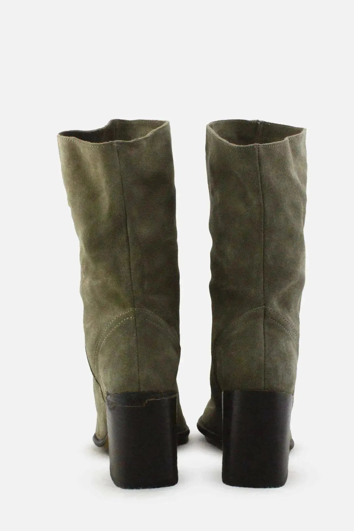 Zara Block Ankle Boots | Suede - sundaybazar