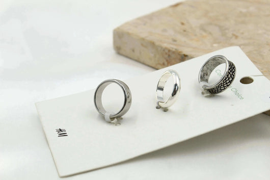 H & M Stainless Rings 3 Pieces - sundaybazar