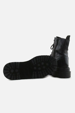Stradivarius Zipper Laces Combat Boots | 100% Authentic Leather - sundaybazar