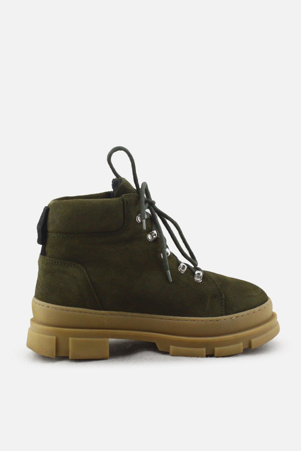 European Brand Laces Combat Ankle Boots | Suede