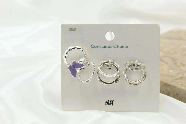 H & M Stainless Rings 10 Pieces - sundaybazar