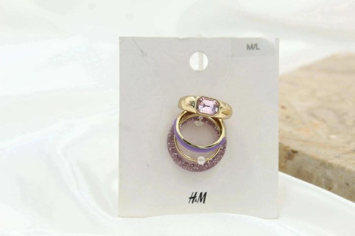 H & M Stainless Rings 4 Pieces - sundaybazar