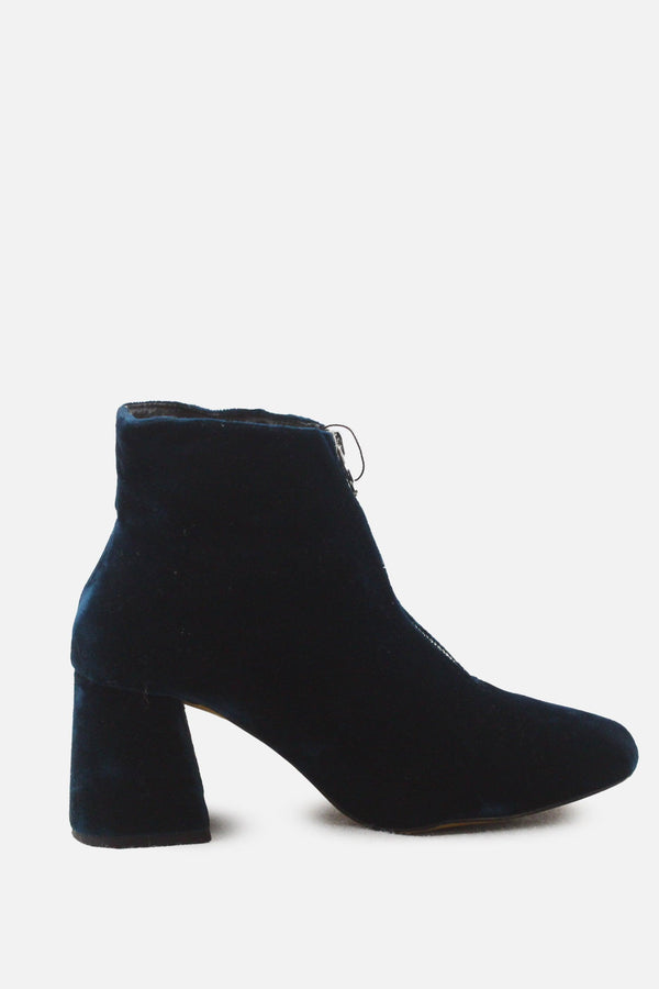 Zara Trafaluc Zipper Block Ankle Boots | Suede