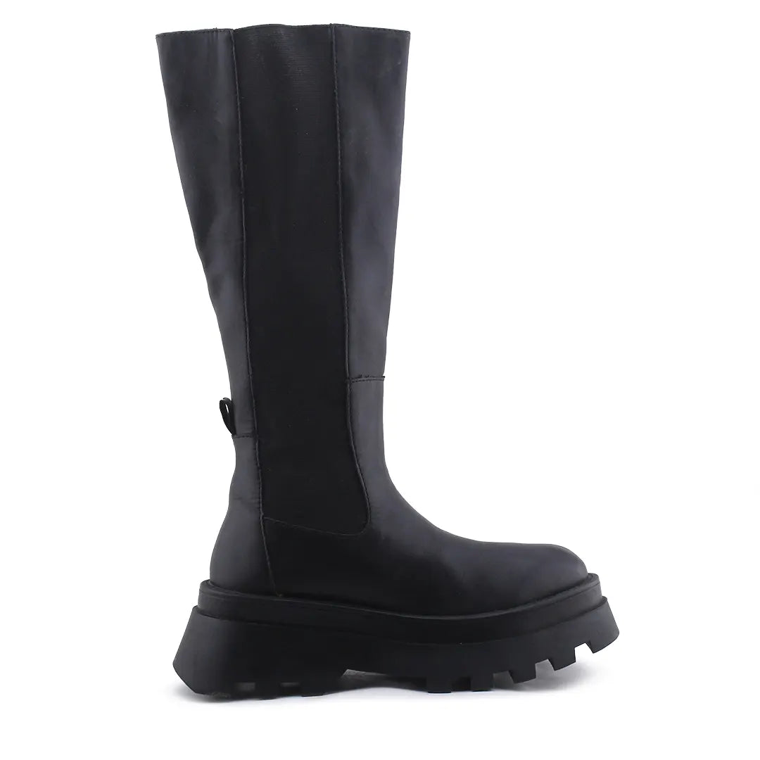 Pull & Bear Stretchable Knee High Boot | 100% Authentic Leather