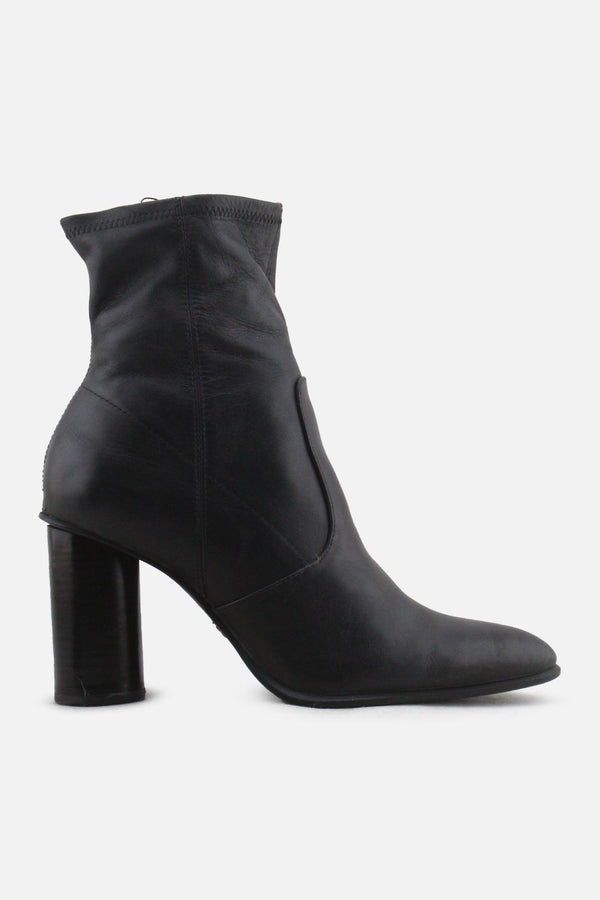 Zara Zipper Block Heels Ankle Boots | 100% Authentic Leather