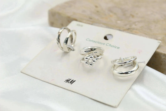 H & M Stainless Rings 6 Pieces - sundaybazar