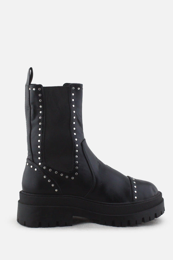 Stradivarius Stretchable Combat Ankle Boots |100% Authentic Leather