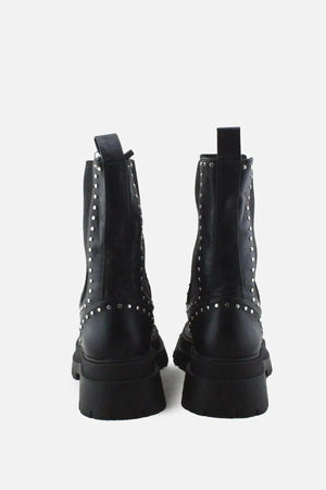 Stradivarius Stretchable Combat Ankle Boots |100% Authentic Leather - sundaybazar