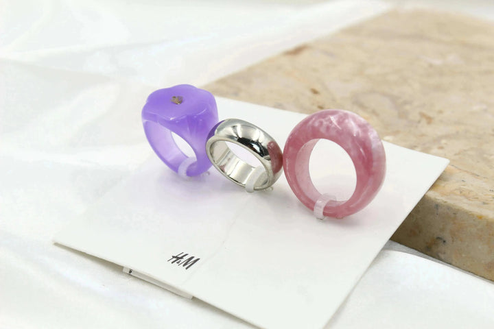 H & M Stainless Rings 3 Pieces - sundaybazar