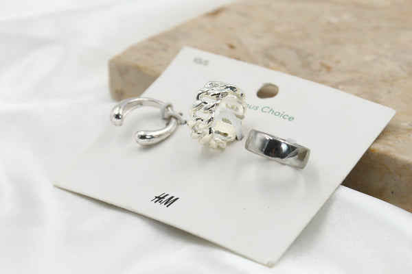 H & M Stainless Rings 3 Pieces