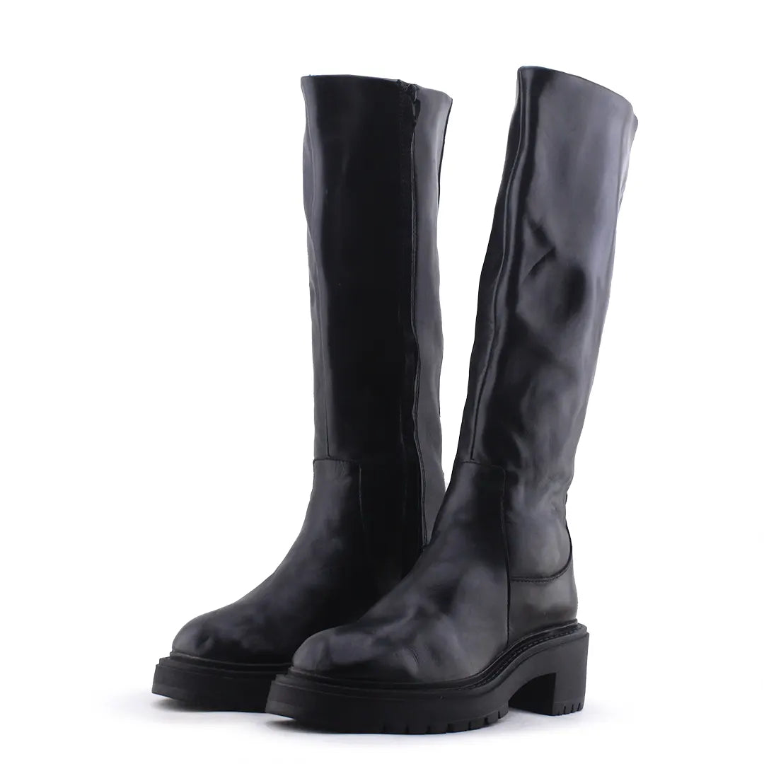 Zara Zipper Knee High Boot | 100% Authentic Leather
