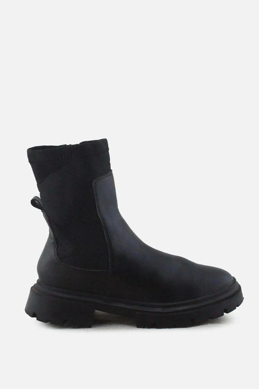 Zara Zipper Combat Ankle Boots |100% Authentic Leather - sundaybazar