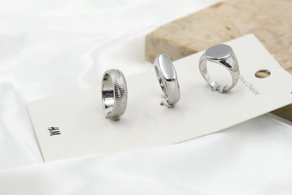 H & M Stainless Rings 3 Pieces