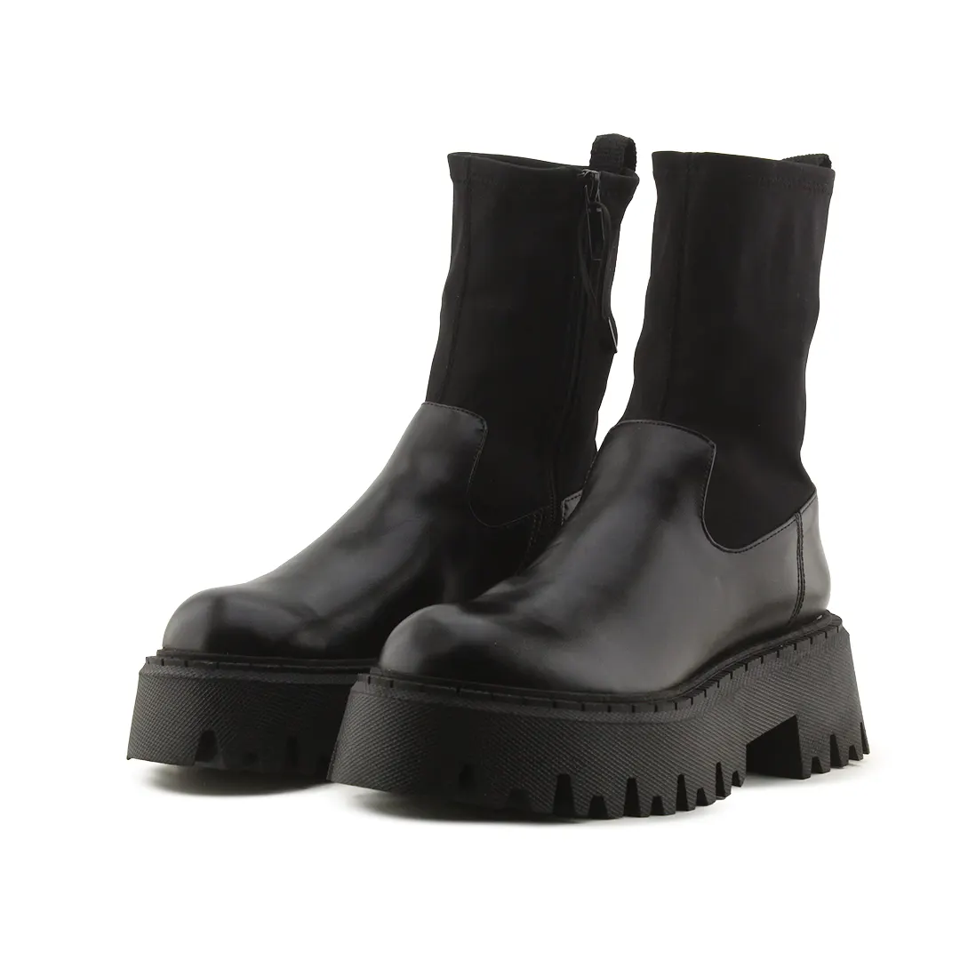 Zara Zipper Stretchable Ankle Boots | 100% Authentic Leather
