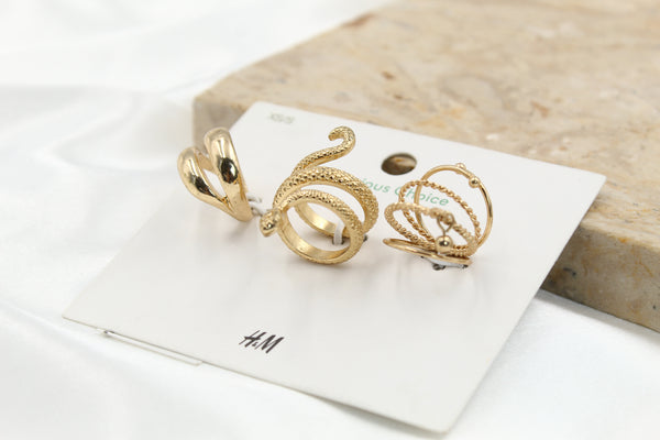 H & M Stainless Rings 6 Pieces