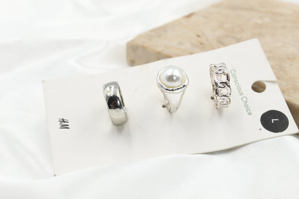 H & M Stainless Rings 3 Pieces