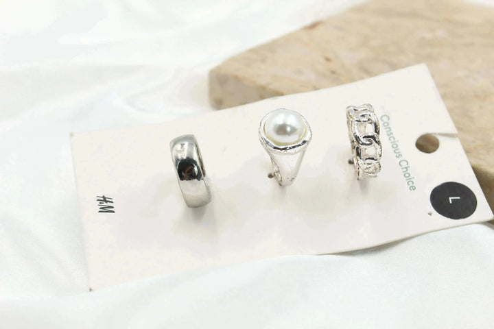 H & M Stainless Rings 3 Pieces - sundaybazar