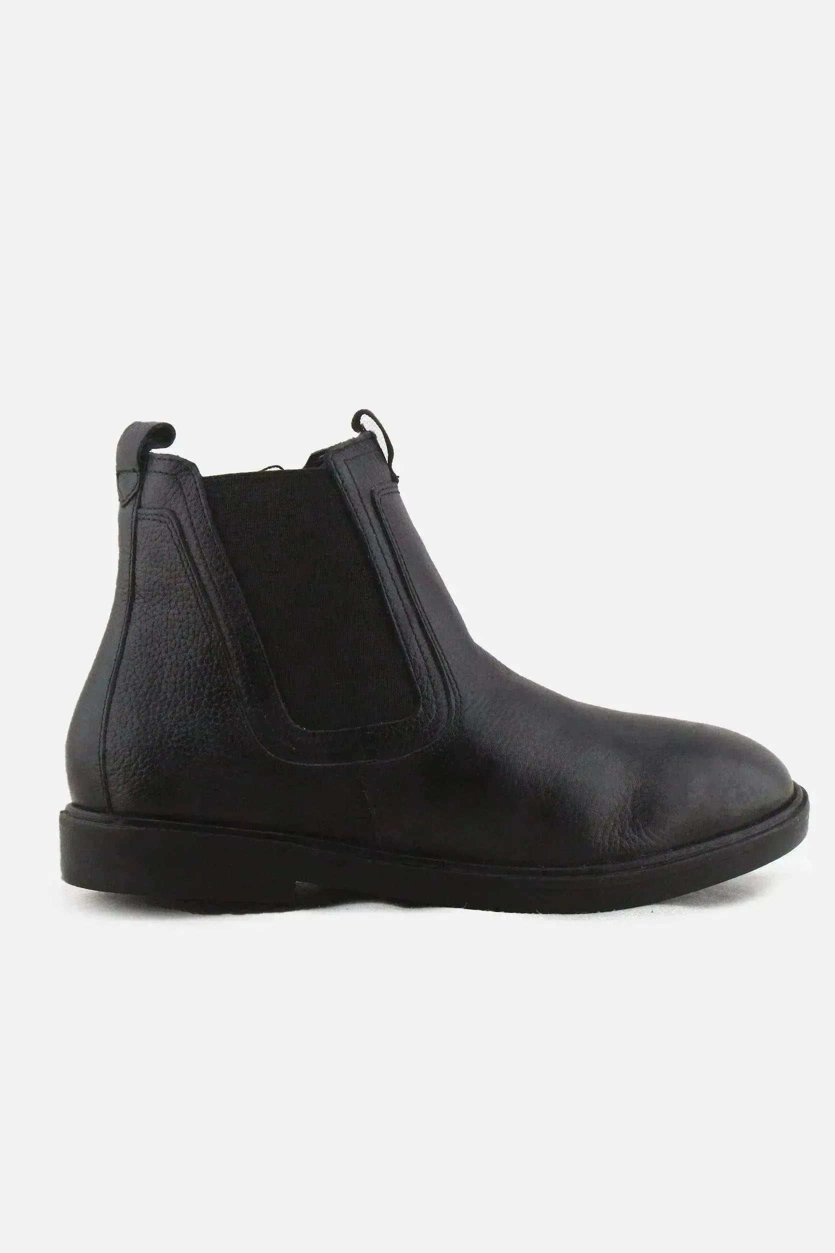 Zara Zipper Stretchable Chelsea Ankle Boots | 100% Authentic Leather - sundaybazar