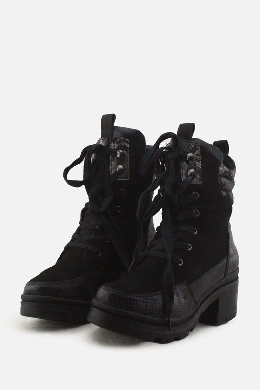 I Love DeeZee Zipper Laces Combat Ankle Boots | Suede - sundaybazar