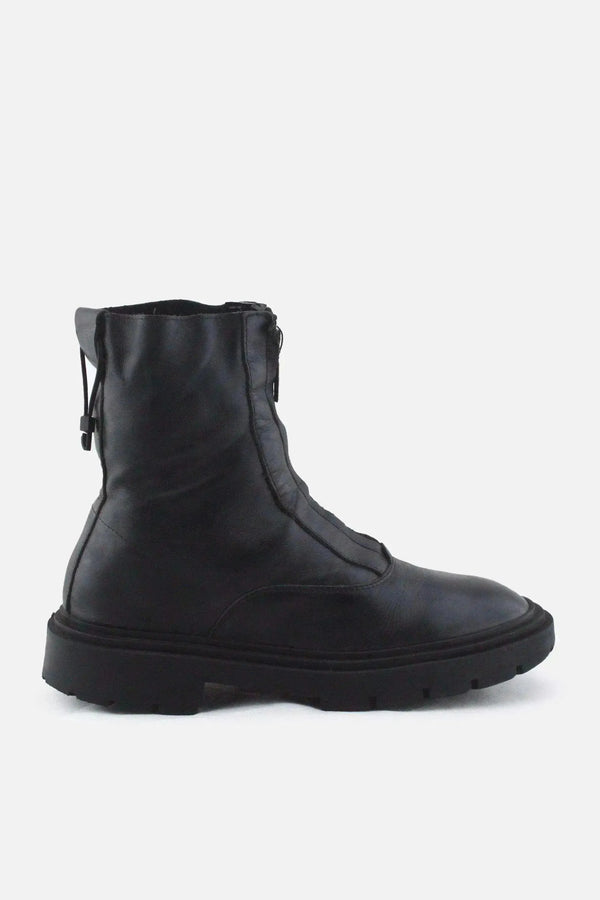 Zara Zipper Combat Ankle Boots |100% Authentic Leather - sundaybazar